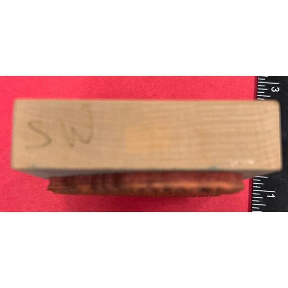 Vintage Wood Mounted Rubber Stamp Heart Floral Design PSX 1993 G-553 - Picture 4 of 4